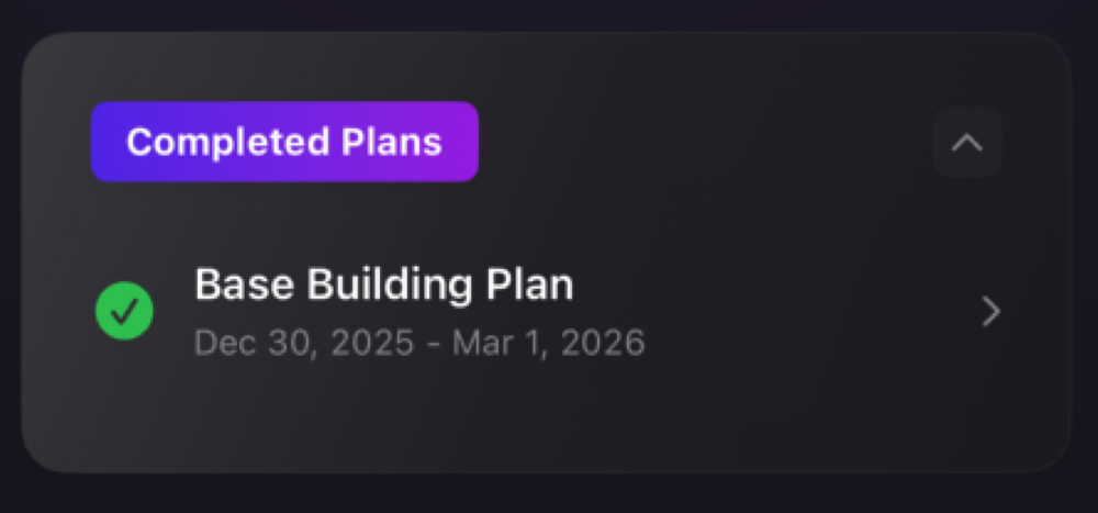 Completed plans archive